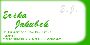 erika jakubek business card